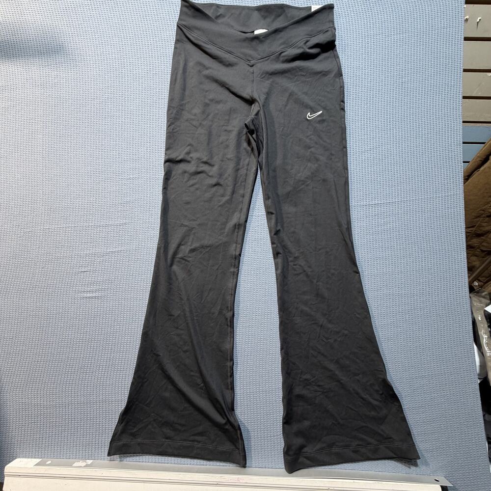 Nike Sportwear Flared Leggings Women Sz L Black Brand New